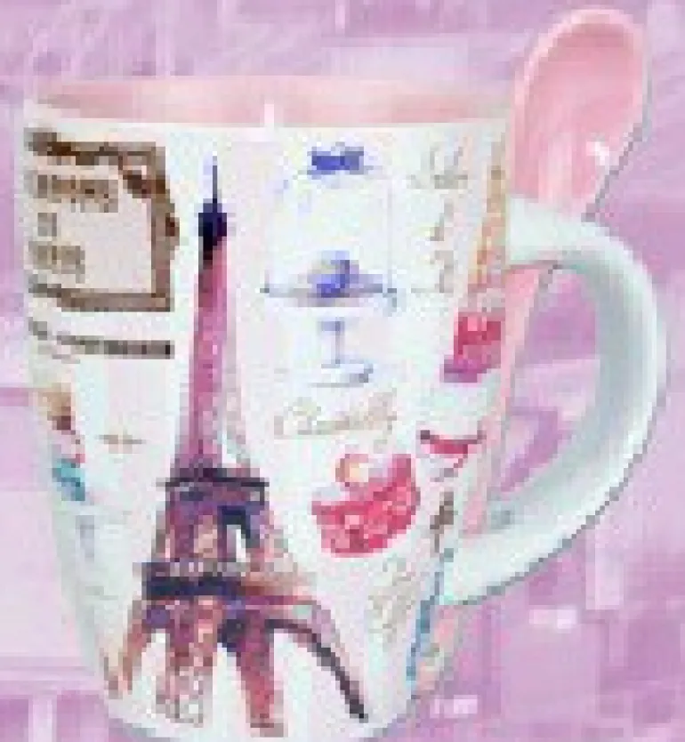 Chávena de café Torre Eiffel Macarrão