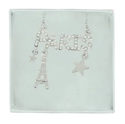 Colar Paris strass prata
