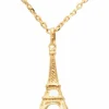 Colar Torre Eiffel dourado