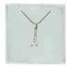 Colar Torre Eiffel strass dourada