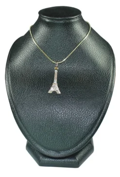 Colar Torre Eiffel strass dourada