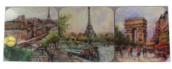 Conjunto de  6 aparadores de copos. Paris romantique