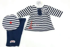 Conjunto Torre Eiffel Paris vestido + leggings + boina