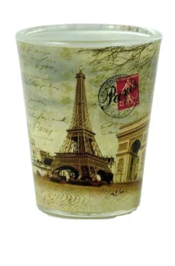 Copo de shot monumentos de Paris sépia