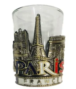 Copo para shot Lembrança de Paris metal tricolor