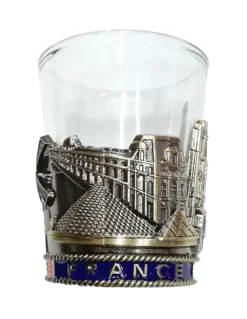 Copo para shot Lembrança de Paris metal tricolor
