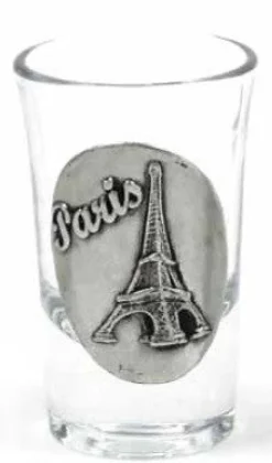 Copo para shot Paris com placa de metal