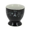 Coquetier preto Paris (interio branco)