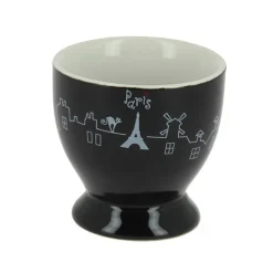 Coquetier preto Paris (interio branco)