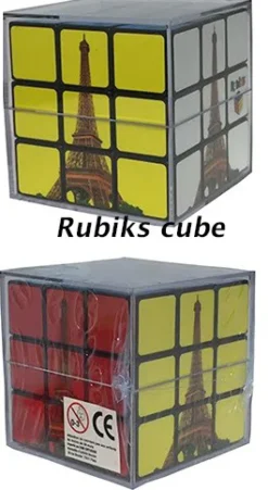 Cubo de Rubik original com a Torre Eiffel