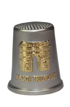 Dedal de porcelana Arco do Triumfo dourado