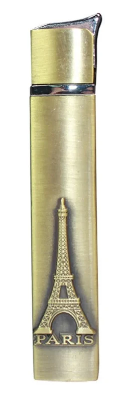 Esqueiro fino metalisado dourado