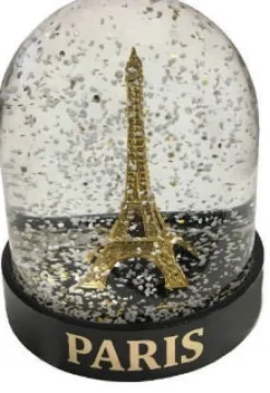 Globo de neve dourado da Torre Eiffe