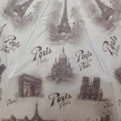 Guarda-chuva Paris preto e branco
