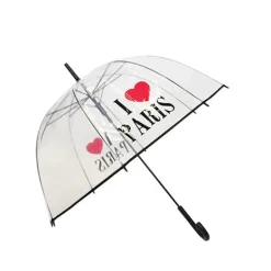 Guarda-chuva transparente "I love Paris"