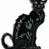Ima de geladeira chat noir metal