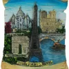 Ima de geladeira pergaminho monumentos de Paris