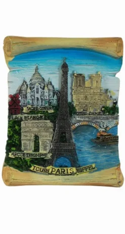 Ima de geladeira pergaminho monumentos de Paris