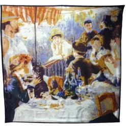 Lenço de seda Almoço dos remadores de Renoir