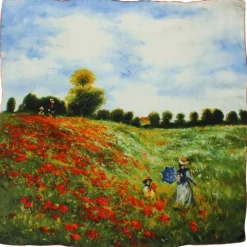 Lenço de seda Claude Monet « Campo de papoilas »