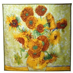 Lenço de seda ''Os Girassois'' de Van Gogh