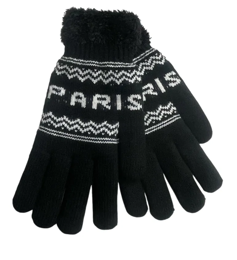 Luvas Preto e Branco Paris Unissex