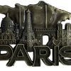 Ímã mapa de Paris da França monumento Bronze
