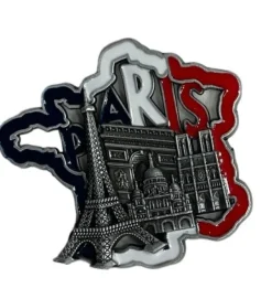 Ímã Mapa de Paris da França 馃嚝馃嚪 tricolor