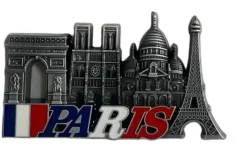 Ímã Monumento de Paris com bandeira
