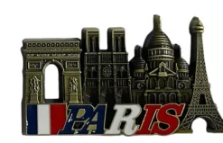 Ímã Monumento de Paris com bandeira