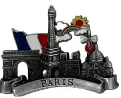 Ímã Monumentos da Torre Eiffel arco-íris 馃寛 sol 鈽€锔