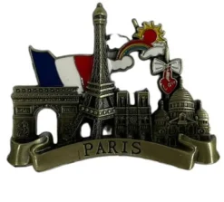 Ímã Monumentos da Torre Eiffel arco-íris 馃寛 sol 鈽€锔