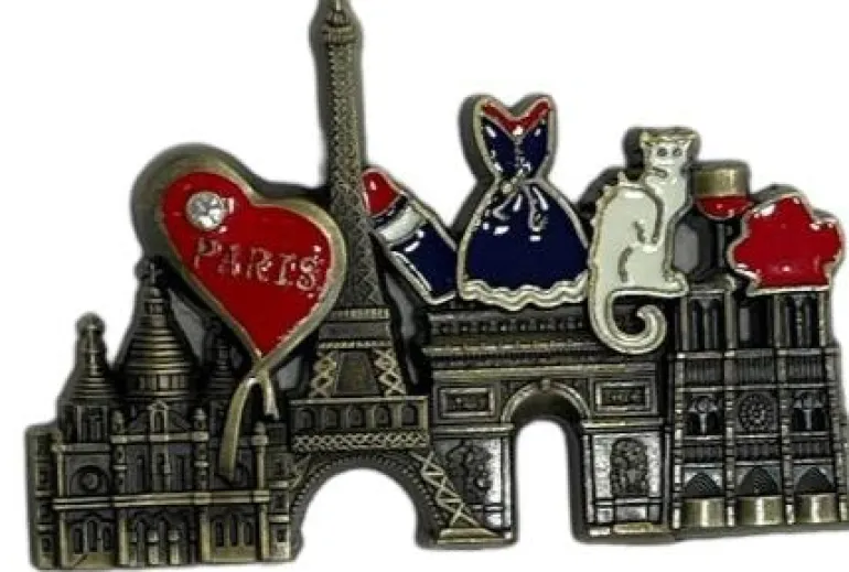 Ímã Paris Corações Strass