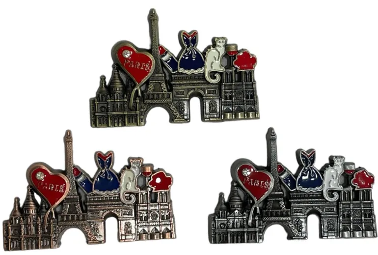 Ímã Paris Corações Strass