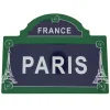 Ímã Torre Eiffel Paris Placa de rua metálica