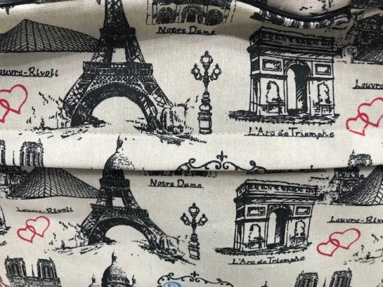 Mala de viagem Lembrança de Paris com Torre Eiffel e monumentos