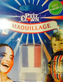 Maquiagem tricolor para os fãs da França