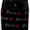 Meias pretas Paris Coração