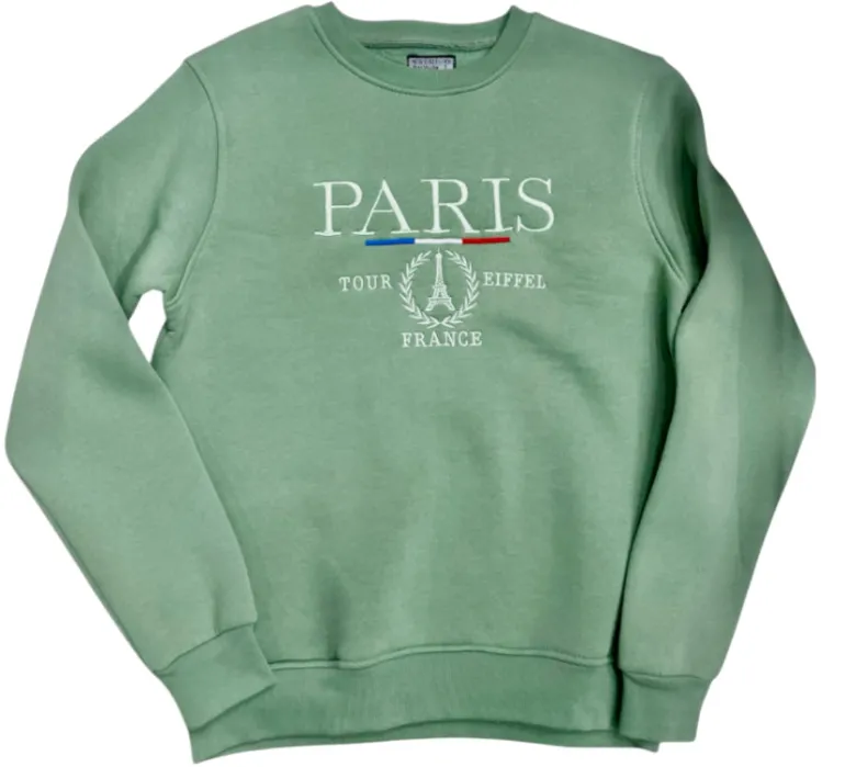 Moletom Paris França Verde