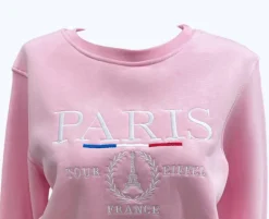 Moletom Paris Torre Eiffel Rosa