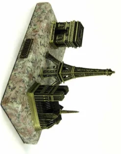 3 monumentos de Paris 3D suporte de mármore
