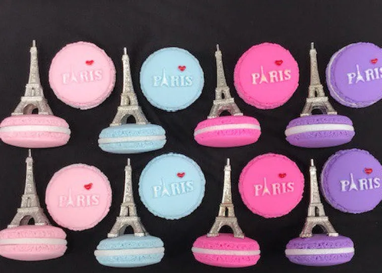 2 Ímãs Macarrão Lembrança de Paris