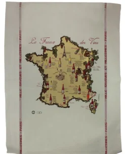 Pano de prato "Vinhos de França"