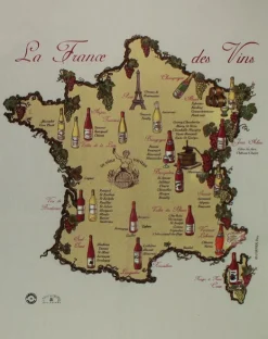 Pano de prato "Vinhos de França"