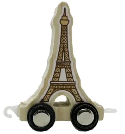 Pequeno trem de Paris com iniciais