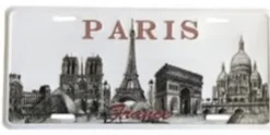 3 placas grandes de metal souvenrs de Paris monumentos em relevo
