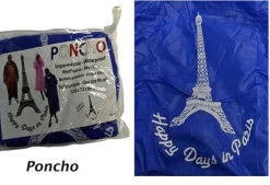 Poncho para a chuva Torre Eiffel 