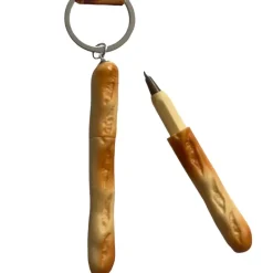Porta-chaves caneta pão 8,5 cm