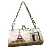 Porta-moedas Torre Eiffel vintage + cadeia