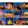 Postal "Monumentos de Paris de noite"